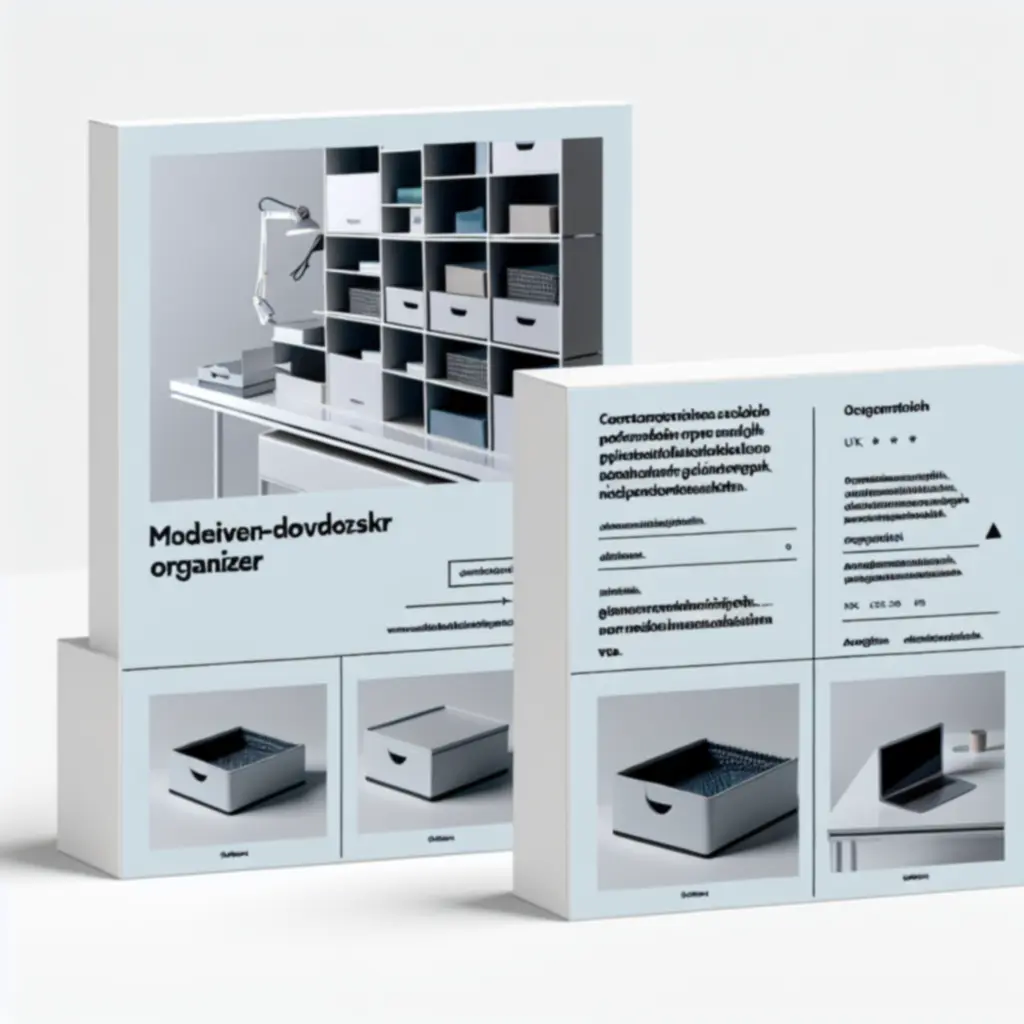 Moderne lade-organizer op een opgeruimd bureau